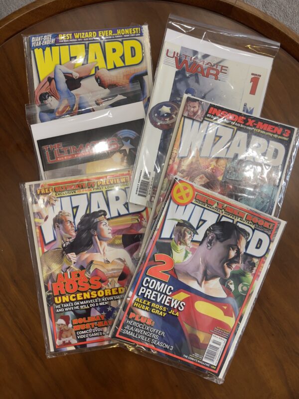 Description: Wizard magazines. Alex Ross Covers.